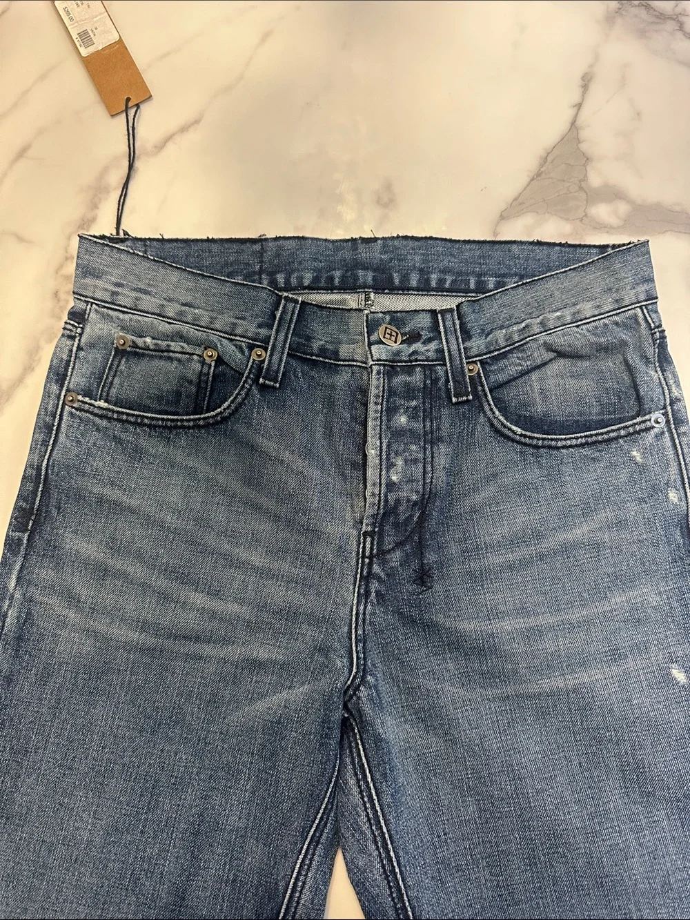 Ksubi Men’s Relaxed Jeans — Medium Blue Wash